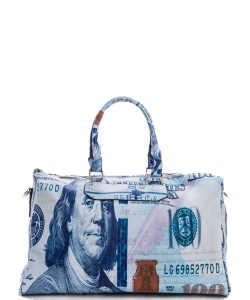 100 Dollar Bill Convertible Duffle Bag 118-6728 BLUE